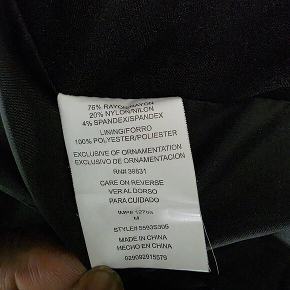 Xoxo Black Single Button Blazer Jacket Womens M Rayon Blend - Picture 4 of 7